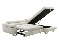 Vente-unique Sofá rinconera derecha de pana NURAZIO Beige Online