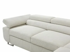 Vente-unique Sofá rinconera derecha de pana NURAZIO Beige Online