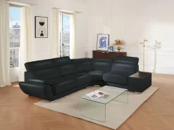 Sofá rinconera derecha de Cuero vacuno color NAHIA^LINEA SOFA Sale