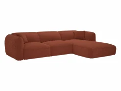 Maison Céphy Sofá rinconera derecha de tela CAMILIO de Terracota Online