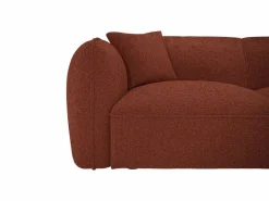 Maison Céphy Sofá rinconera derecha de tela CAMILIO de Terracota Online