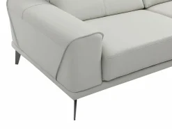 LINEA SOFA Sofá rinconera derecha de cuero de búfalo ANDOR Beige Hot
