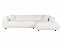 Maison Céphy Sofá rinconera derecha en tela bouclé POGNI de Blanco Clearance
