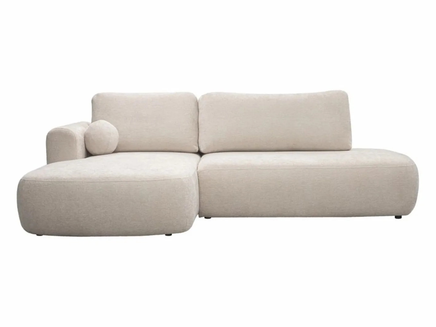 Maison Céphy Sofá rinconera derecha en tela jaspeada BROCARO de Beige