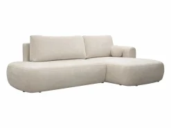 Maison Céphy Sofá rinconera derecha en tela jaspeada BROCARO de Beige