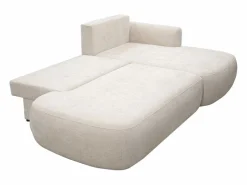 Maison Céphy Sofá rinconera derecha en tela jaspeada BROCARO de Beige