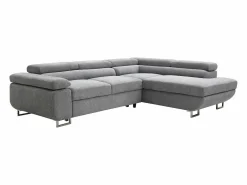 Vente-unique Sofá De Tela|Sofá Cama|Sofá rinconera derecha en tela texturizada NURAZIO
