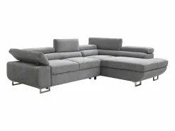 Vente-unique Sofá De Tela|Sofá Cama|Sofá rinconera derecha en tela texturizada NURAZIO