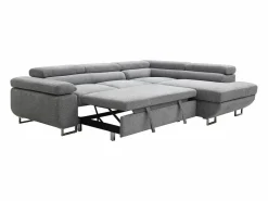 Vente-unique Sofá De Tela|Sofá Cama|Sofá rinconera derecha en tela texturizada NURAZIO