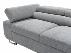Vente-unique Sofá De Tela|Sofá Cama|Sofá rinconera derecha en tela texturizada NURAZIO
