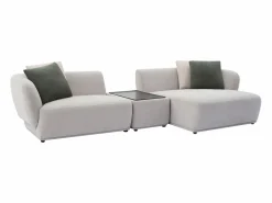 Vente-unique Sofá Modular|Sofá rinconera derecha modular con mesa de tela RANASO