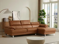 LINEA SOFA Todos Los Sofás|Sofá Vintage|Sofá rinconera derecha piel caramelo EXCELSIOR II