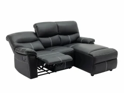 Vente-unique Sofá Relax|Sofá rinconera derecha relax de piel sintética color CANBY
