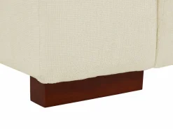 Vente-unique Sofá rinconera derecha relax eléctrico de tela efecto acolchado MOLPICA Beige New