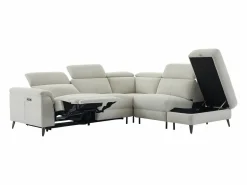 Vente-unique Sofá Relax|Sofá rinconera derecha relax eléctrico de tela MAKORO