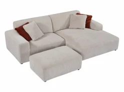 Maison Céphy Sofá Modular|Sofá rinconera derecha y chaise longue de pana TIRONO de