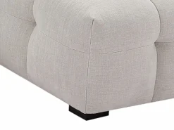 Vente-unique Sofá rinconera derecha y puf de tela moteado DILOME de Pascal Morabito Beige Online