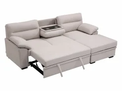 Sofá rinconera derecho convertible de tela ULENIO^Vente-unique Discount