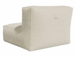 Vente-unique Sofá rinconera en tela bouclé color estilo contemporáneo NOUMARA Blanco roto New