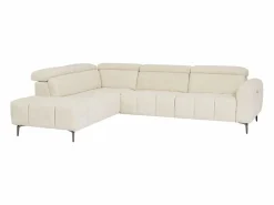 Vente-unique Sofá Relax|Sofá rinconera izquierda con relax eléctrico en tela texturizada CALDORIA
