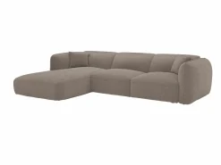 Maison Céphy Sofá Rinconera|Sofá rinconera izquierda de tela gris CAMILIO de