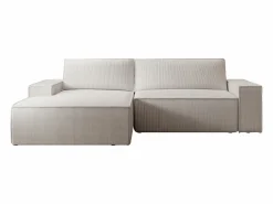 Vente-unique Sofás Y Sillones|Sofá rinconera izquierda de terciopelo 4 plazas AMELIA