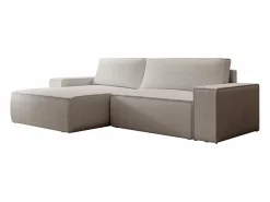Vente-unique Sofás Y Sillones|Sofá rinconera izquierda de terciopelo 4 plazas AMELIA