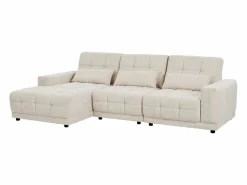 Vente-unique Todos Los Sofás|Sofá Relax|Sofá rinconera izquierda relax eléctrico en tela texturizada DOREA de Pascal Morabito