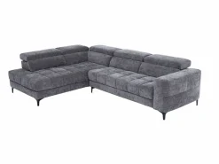 Sofá rinconera izquierda relax eléctrico con asiento deslizante de tela antracita MONISO^Vente-unique Discount