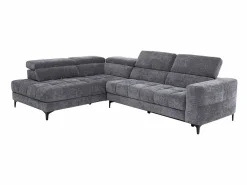 Sofá rinconera izquierda relax eléctrico con asiento deslizante de tela antracita MONISO^Vente-unique Discount