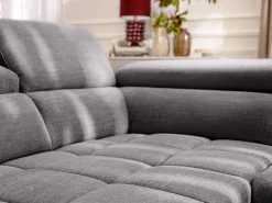 Sofá rinconera izquierda relax eléctrico con asiento deslizante de tela antracita MONISO^Vente-unique Discount