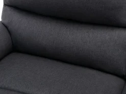 Vente-unique Sofá rinconera izquierda relax eléctrico de tela LUNANO Gris antracita New