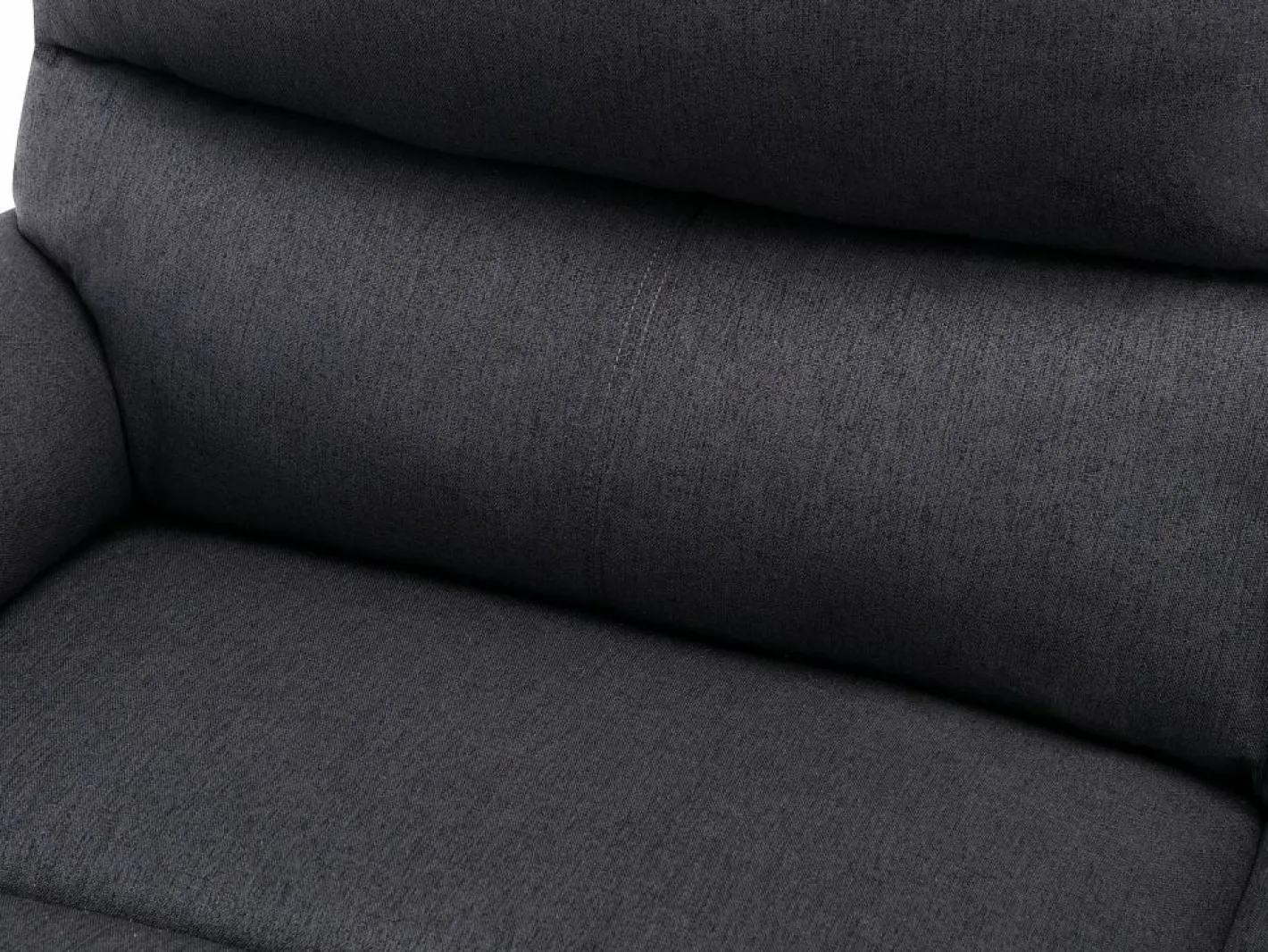 Vente-unique Sofá rinconera izquierda relax eléctrico de tela LUNANO Gris antracita New
