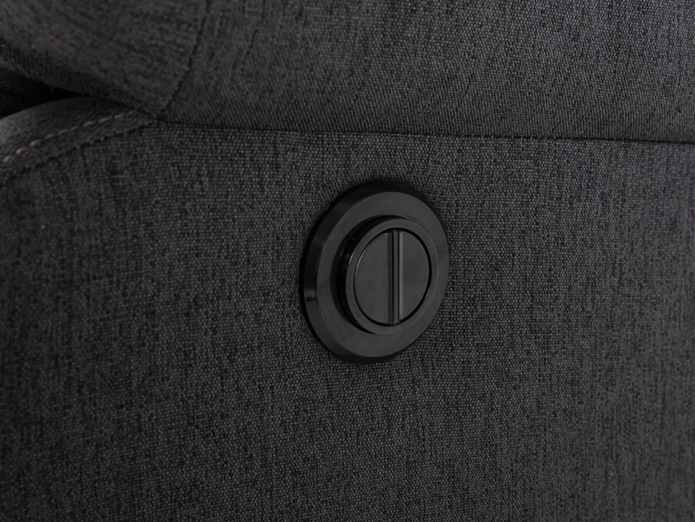 Vente-unique Sofá rinconera izquierda relax eléctrico de tela LUNANO Gris antracita New
