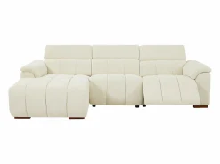 Sofá rinconera izquierda relax eléctrico de tela efecto acolchado MOLPICA^Vente-unique Hot
