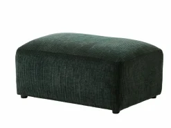 Maison Céphy Sofá rinconera izquierda y chaise longue de pana - Verde bosque - TIRONO de Verde pino