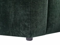 Maison Céphy Sofá rinconera izquierda y chaise longue de pana - Verde bosque - TIRONO de Verde pino