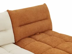 Vente-unique Sofá rinconera modular con respaldo avanzado-retrocedido en tela beige y terracota APOLIU Terracota / Beige Online