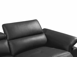 LINEA SOFA Sofá rinconera ángulo izdo eléctrico piel gris PASCALINE Gris antracita Outlet