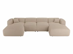Sofá rinconera panorámico de pana POGNI de^Maison Céphy Discount