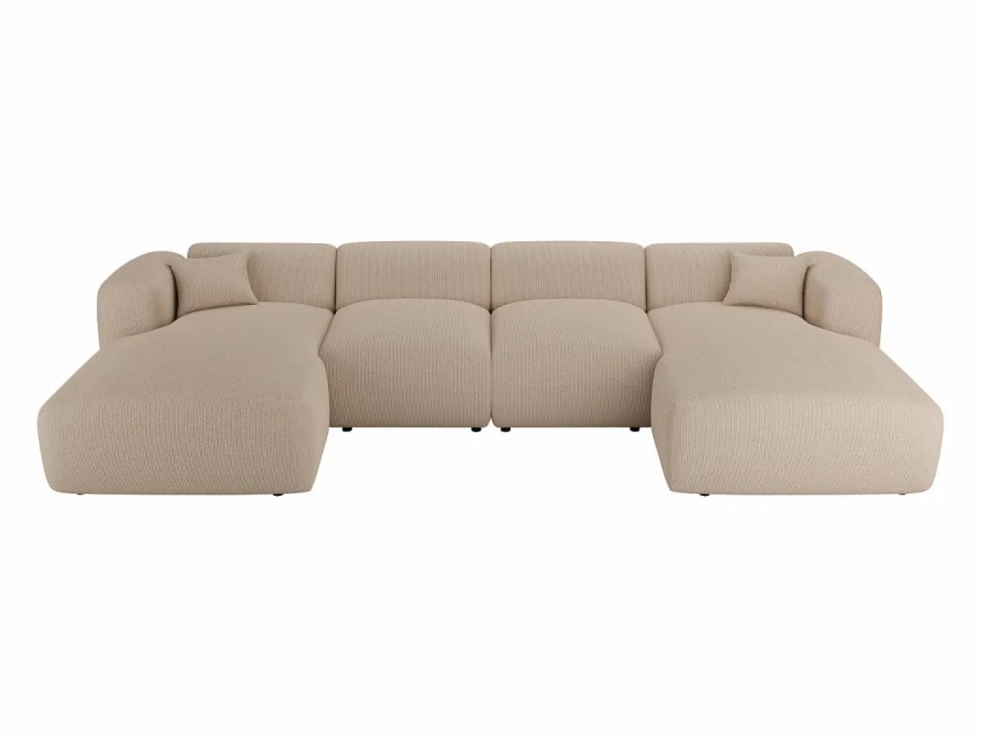 Sofá rinconera panorámico de pana POGNI de^Maison Céphy Discount