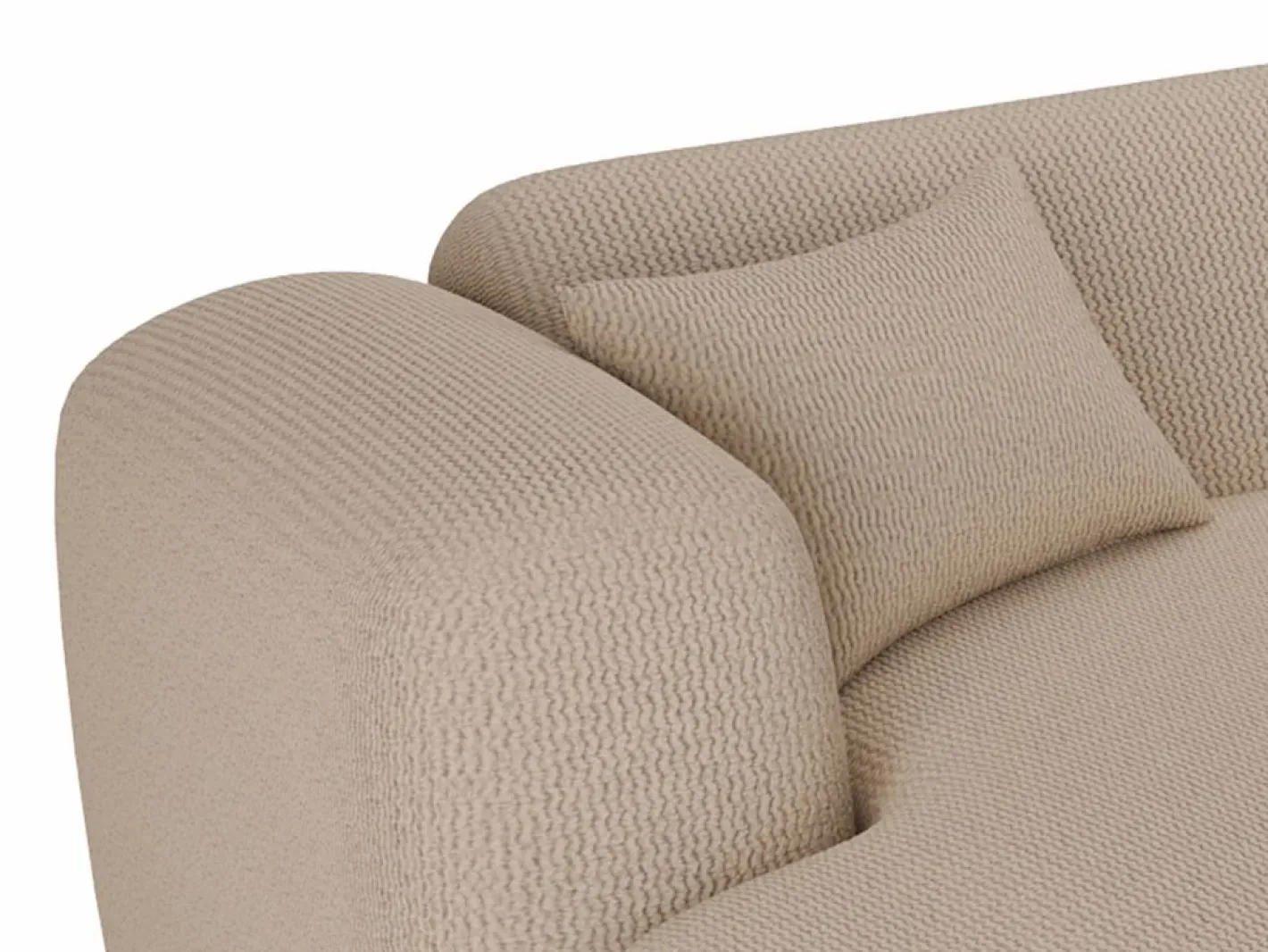 Sofá rinconera panorámico de pana POGNI de^Maison Céphy Discount