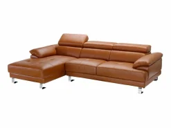 LINEA SOFA Todos Los Sofás|Sofá Vintage|Sofá rinconera piel caramelo ángulo izquierdo EXCELSIOR II