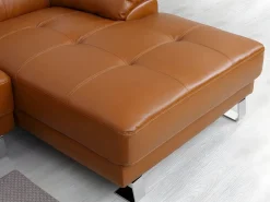 LINEA SOFA Todos Los Sofás|Sofá Vintage|Sofá rinconera piel caramelo ángulo izquierdo EXCELSIOR II