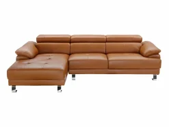 LINEA SOFA Todos Los Sofás|Sofá Vintage|Sofá rinconera piel caramelo ángulo izquierdo EXCELSIOR II