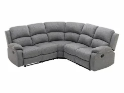 Sofá rinconera reclinable de tela claro estilo clásico atemporal RIETI^Vente-unique Sale
