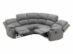 Sofá rinconera reclinable de tela claro estilo clásico atemporal RIETI^Vente-unique Sale