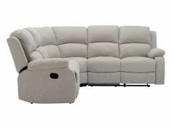 Vente-unique Sofá Relax|Sofá rinconera reclinable de tela jaspeado color RIETI