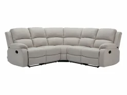Vente-unique Sofá Relax|Sofá rinconera reclinable de tela jaspeado color RIETI