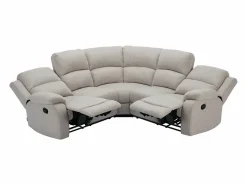 Vente-unique Sofá Relax|Sofá rinconera reclinable de tela jaspeado color RIETI